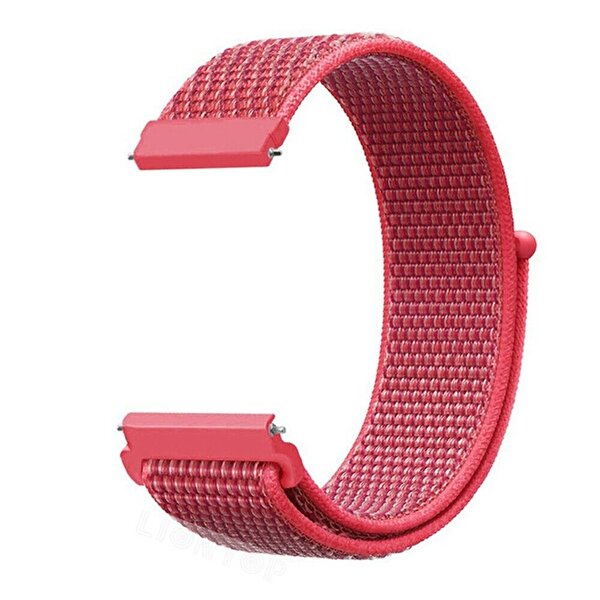 Gpack Realme Watch S Kumaş Cırtcırt Kırmızı Kordon