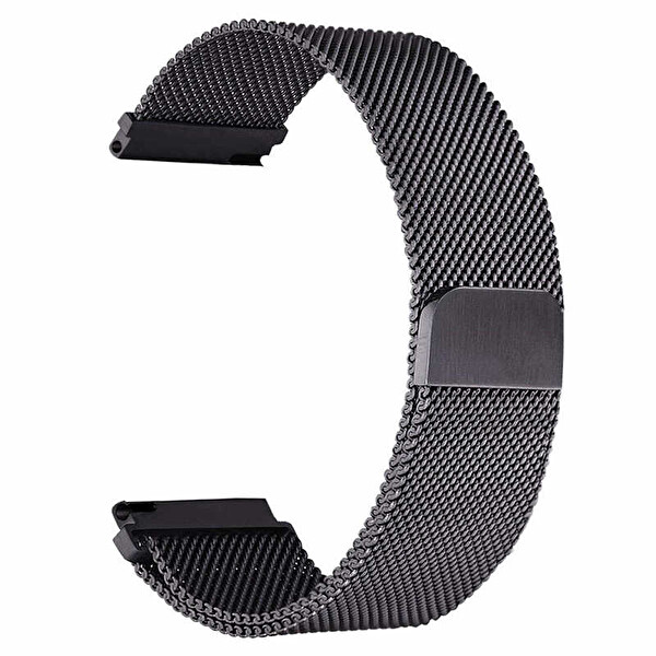 Huawei Watch GT 3 Elegant 42 MM Hasır Metal Örgülü Ayarlanabilir Siyah Kordon
