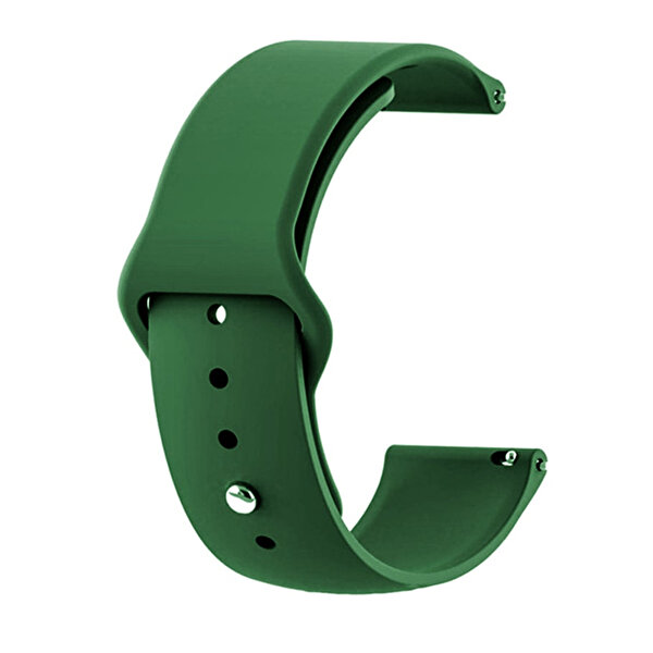 Gpack Ferrucci Smart Watch 19S Mat Düz Renkli Silikon Koyu Yeşil Kordon