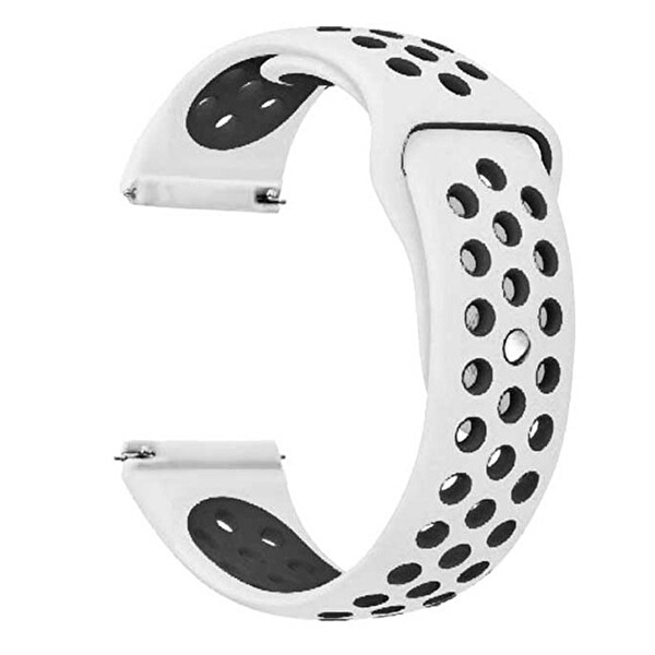 Ferro Watch L19 Delikli Çift Renk Silikon Beyaz Kordon