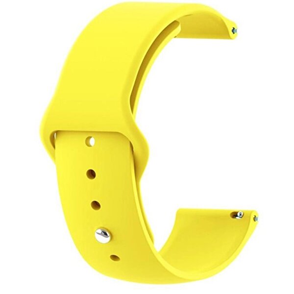 Gpack Oppo Watch 41 MM Mat Düz Renkli Silikon Sarı Kordon