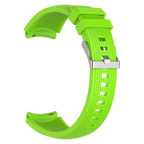 Gpack Samsung Galaxy Watch 42 MM 20 MM Silikon Kancalı Ayarlanabilir KRD 18 Yeşil Kordon