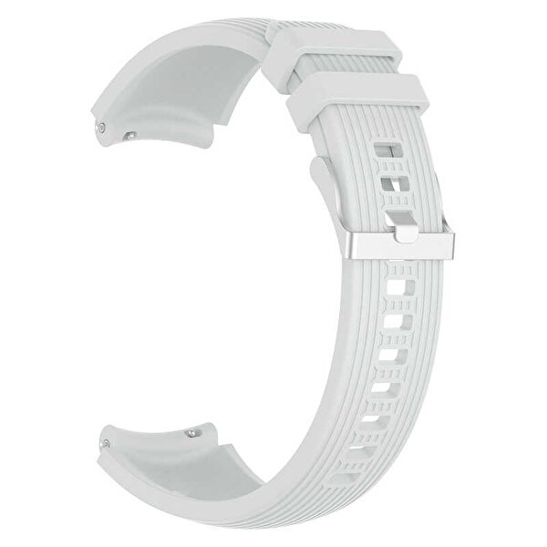 Gpack Samsung Galaxy Watch 3 45 MM KRD 18 Silikon Kancalı Ayarlanabilir Beyaz Kordon