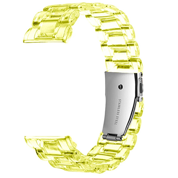 Gpack Huawei Watch 3 Classic Transparan Renkli KRD 27 Sarı Kordon