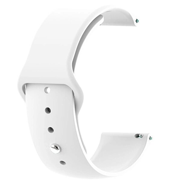 Gpack Realme Watch S Pro Mat Düz Renkli Silikon Beyaz Kordon