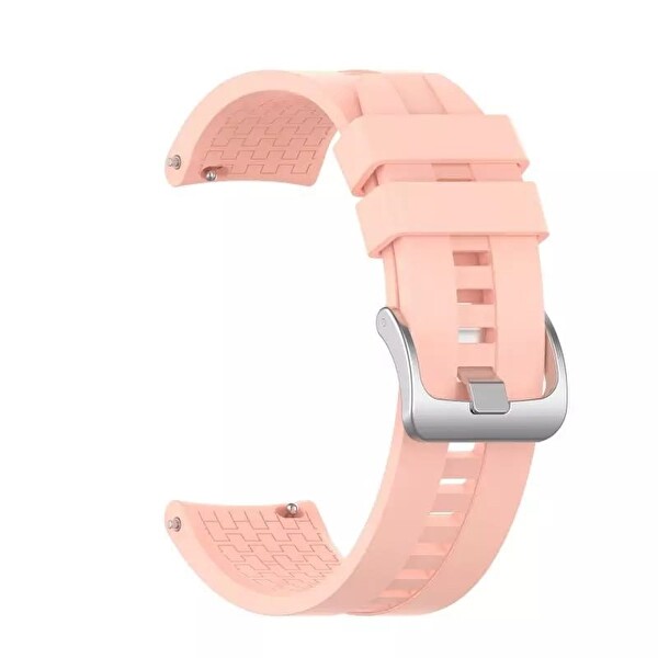 Amazfit GTR 2 Classic Silikon Kancalı KRD 23 Pembe Kordon