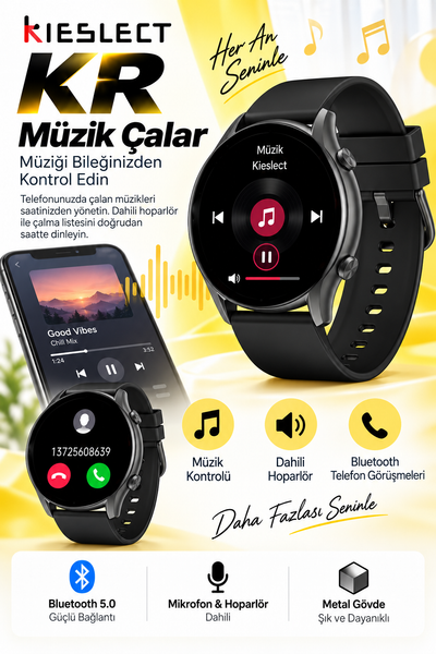 Kieslect KR Sesli Asistan Ve Arama Özellikli Akıllı Saat