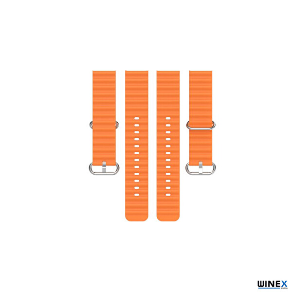 Winex Yeni Nesil Apple Uyumlu 42-44 MM Turuncu Akıllı Saat Kordonu