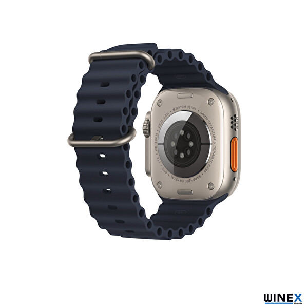 Winex 42-49 MM Yeni Nesil Apple Silikon Lacivert Uyumlu Akıllı Saat Kordonu