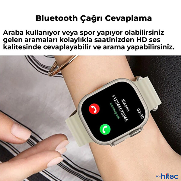 ScHitec Watch 8 Pro Max Amoled Ekran Android iOS Uyumlu Akıllı Saat Yeşil