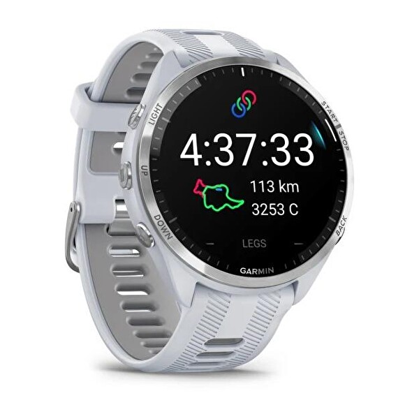 Garmin Forerunner 965 Titanyum Beyaz Gri Akıllı Saat