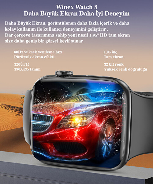 Winex Watch 7 Series Fullscreen NO1 Android iOS Uyumlu Gold Akıllı Saat