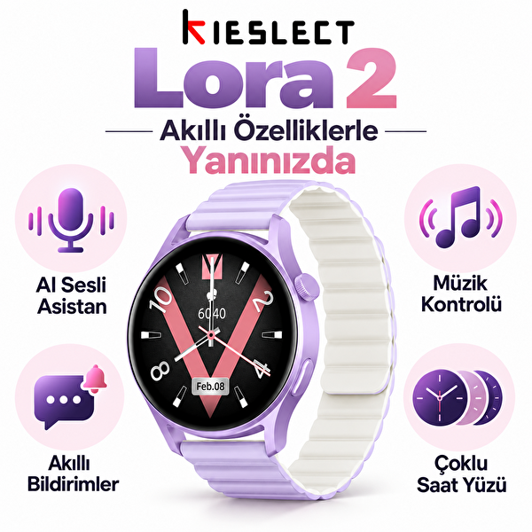 Kieslect Lady Lora 2 Mor Akıllı Saat