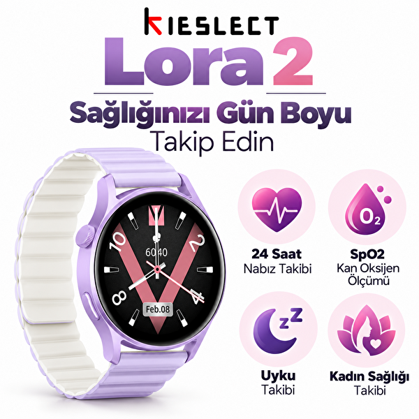Kieslect Lady Lora 2 Mor Akıllı Saat