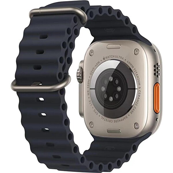 Cosmostech Apple Watch 42-44-45-49 MM 1-2-3-4-5-6-SE-7-8-Ultra Uyumlu Ocean Koyu Lacivert Kordon ve Kayış