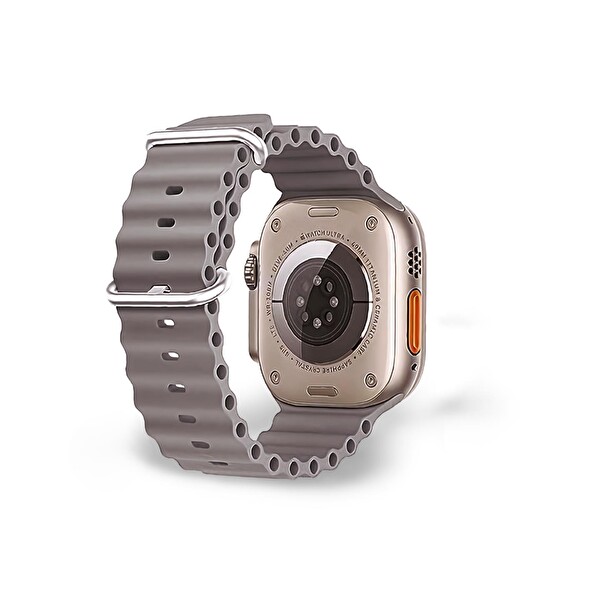 Cosmostech Apple Watch 1/2/3/4/5/6/SE/7/8/Ultra Uyumlu 42-44-45-49 MM Açık Gri Ocean Kordon