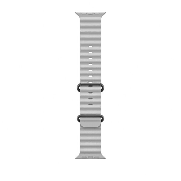 ScHitec 42-49 MM Yeni Nesil Apple Uyumlu Silikon Gri Akıllı Saat Kordonu