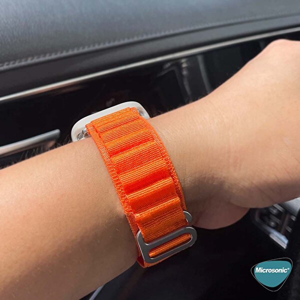 Microsonic Apple Watch Se 44mm Kordon Alpine Loop Turuncu