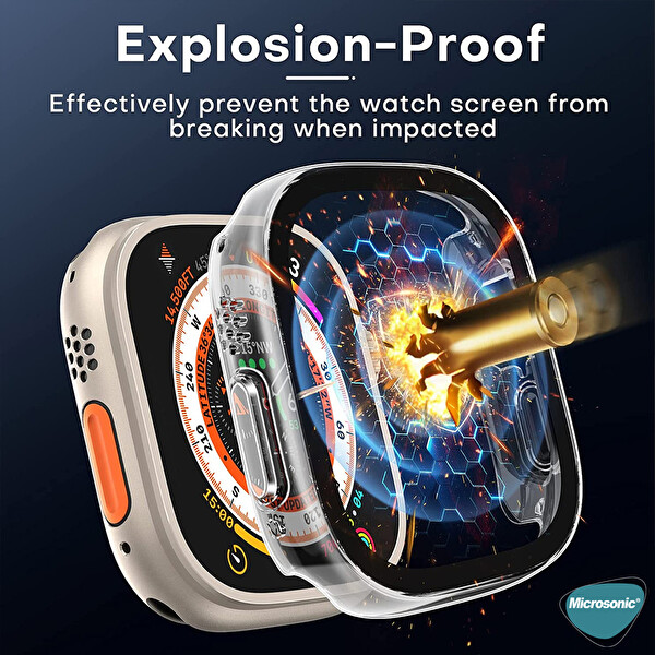 Microsonic Apple Watch Ultra Kılıf Matte Premium Watchband Kırmızı