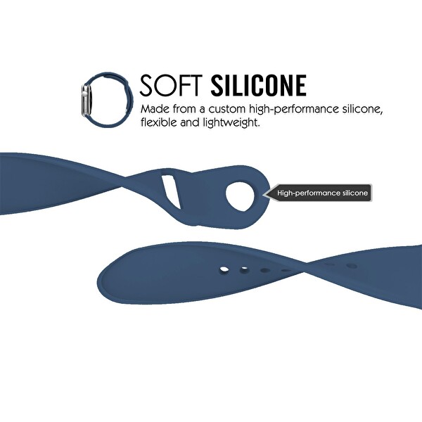 Microsonic Apple Watch Se 44mm Silikon Kordon Lacivert