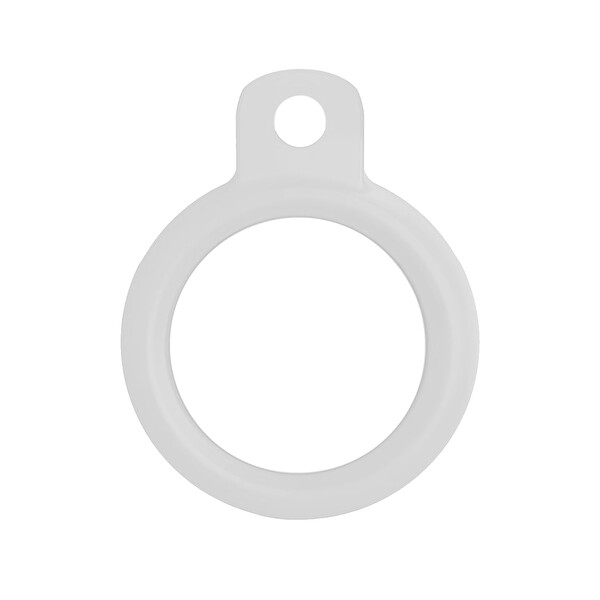 Microsonic Apple Airtag Kılıf, Silikon Anahtarlık Beyaz
