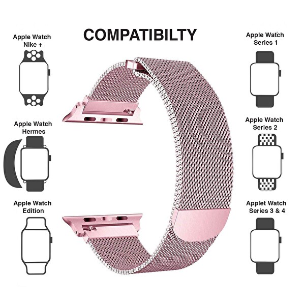 Microsonic Apple Watch Se 44mm Milanese Loop Kordon Siyah