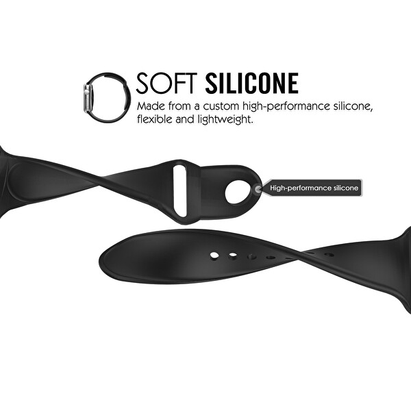 Microsonic Apple Watch Se 40mm Silikon Kordon Rose Gold