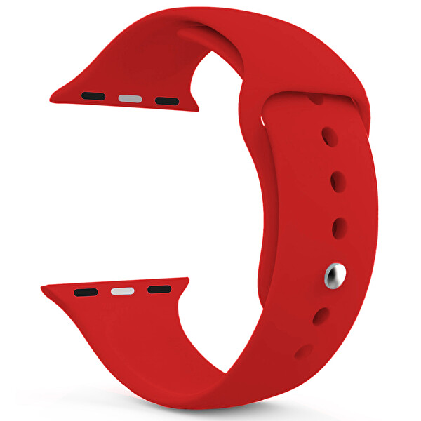 Microsonic Apple Watch Series 3 38mm Silikon Kordon Kırmızı