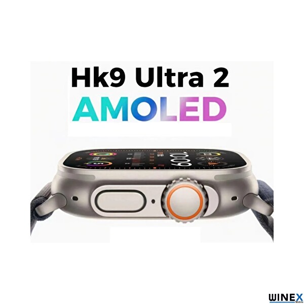 Winex Watch HK9 Ultra 2 Amoled Ekran Android iOS HarmonyOs Uyumlu Beyaz Akıllı Saat