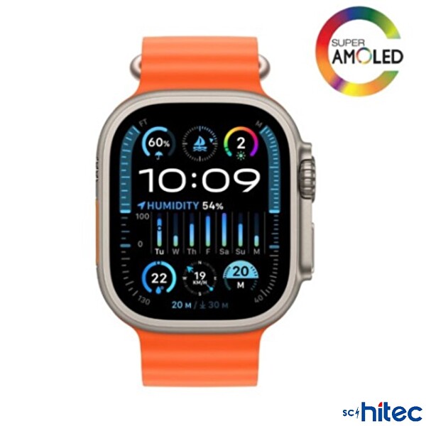 ScHitec Watch HK9 Ultra 2 Amoled Ekran Android iOs HarmonyOs Uyumlu Turuncu Akıllı Saat