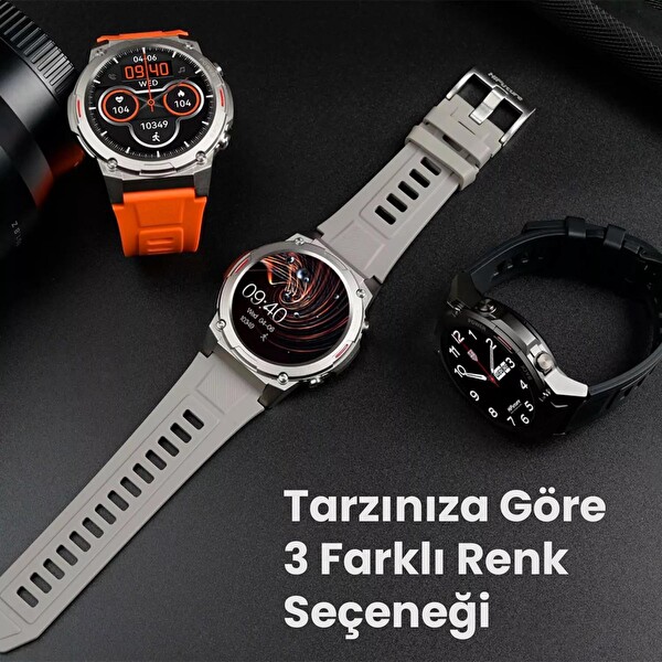 HiFuture Futurego Mix2 36 MM Amoled Ekran Sesli Arama Özellikli Gri Akıllı Saat