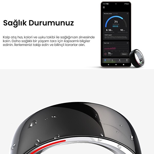 HiFuture Future Ring 57 MM Siyah Akıllı Yüzük