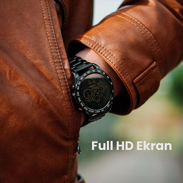 HiFuture FutureGo Pro 34MM IP68 Suya Dayanıklı Siyah Akıllı Saat