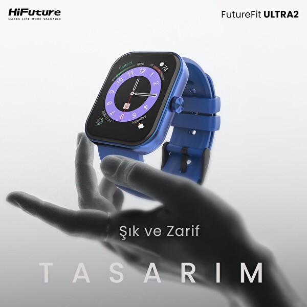 HiFuture FutureFit Ultra 2 Sesli Görüşme Özellikli 47MM Mavi Akıllı Saat