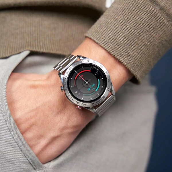 HiFuture FutureGo Pro 34MM IP68 Suya Dayanıklı Gri Akıllı Saat