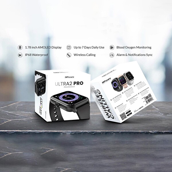 HiFuture Ultra 2 Pro Sesli Görüşme Özellikli 45 MM Siyah Akıllı Saat