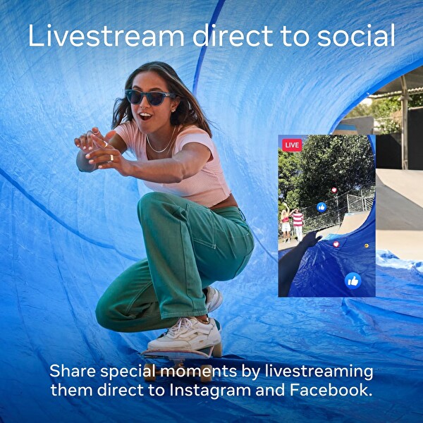 Meta Ray-Ban Wayfarer Parlak Siyah G15 Yeşil Akıllı Gözlük