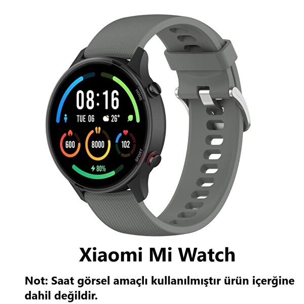 Winex Xiaomi Mi Watch Akıllı Saat Uyumlu Kordonu Gri
