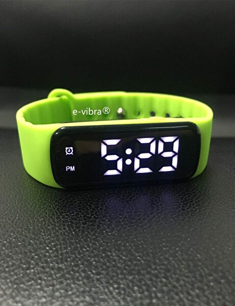 E-Vibra 8 Alarm Titreşimli Hatırlatma Saati Çocuklar İçin Suya Dayanıklı Yeşil