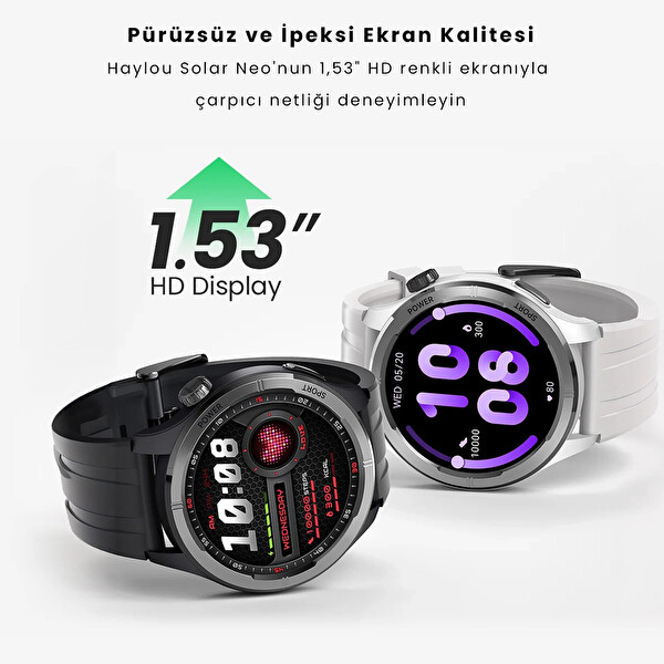 Haylou Solar Neo Akıllı Saat Sesli Görüşme Gümüş Akıllı Saat