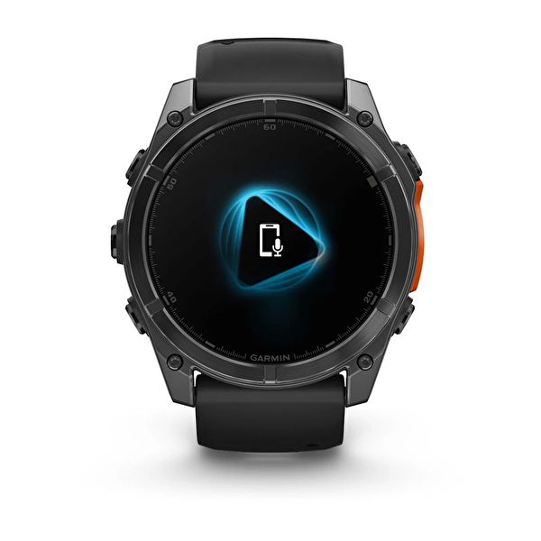 Garmin Fenix 8 51 MM Amoled Slate Gri - Siyah Silikon Kayışlı Akıllı Saat