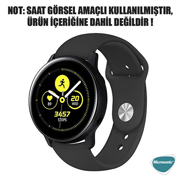 Microsonic Samsung Galaxy Watch Active 2 44mm Silicone Sport Band Beyaz