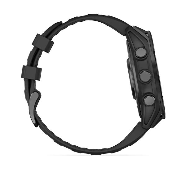 Garmin Fenix 8 47 MM Amoled Slate Gri Siyah Silikon Kayışlı Akıllı Saat