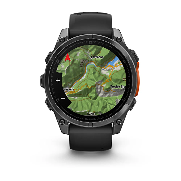 Garmin Fenix 8 47 MM Amoled Slate Gri Siyah Silikon Kayışlı Akıllı Saat
