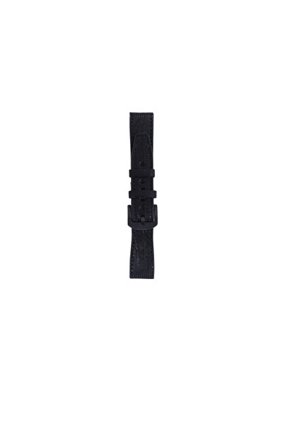 Fro LW38-43 20 MM Hakiki Deri Düz Silver Toka Siyah Kordon