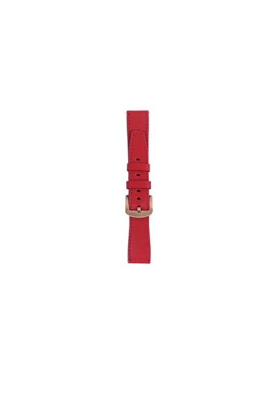 Fro LW38-43 20 MM Hakiki Deri Düz Gold Toka Kırmızı Kordon