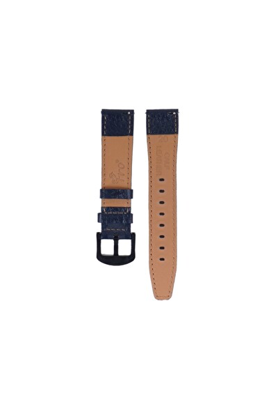 Fro LW38-43 20 MM Hakiki Deri Floter Siyah Toka Lacivert Kordon