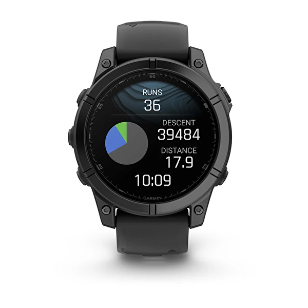 Garmin Fenix E 47 MM Amoled Slate Gri Siyah Silikon Kayışlı Akıllı Saat