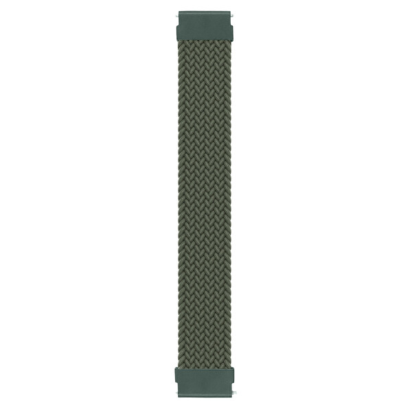 Garmin Forerunner 745 Kordon Large Size 165 MM Braided Solo Loop Band Koyu Yeşil