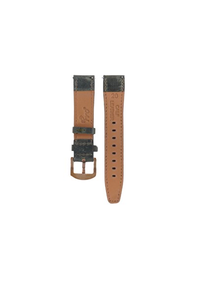 Fro LW38-43 20 MM Hakiki Deri Spor Yeşil Kordon Gold Toka